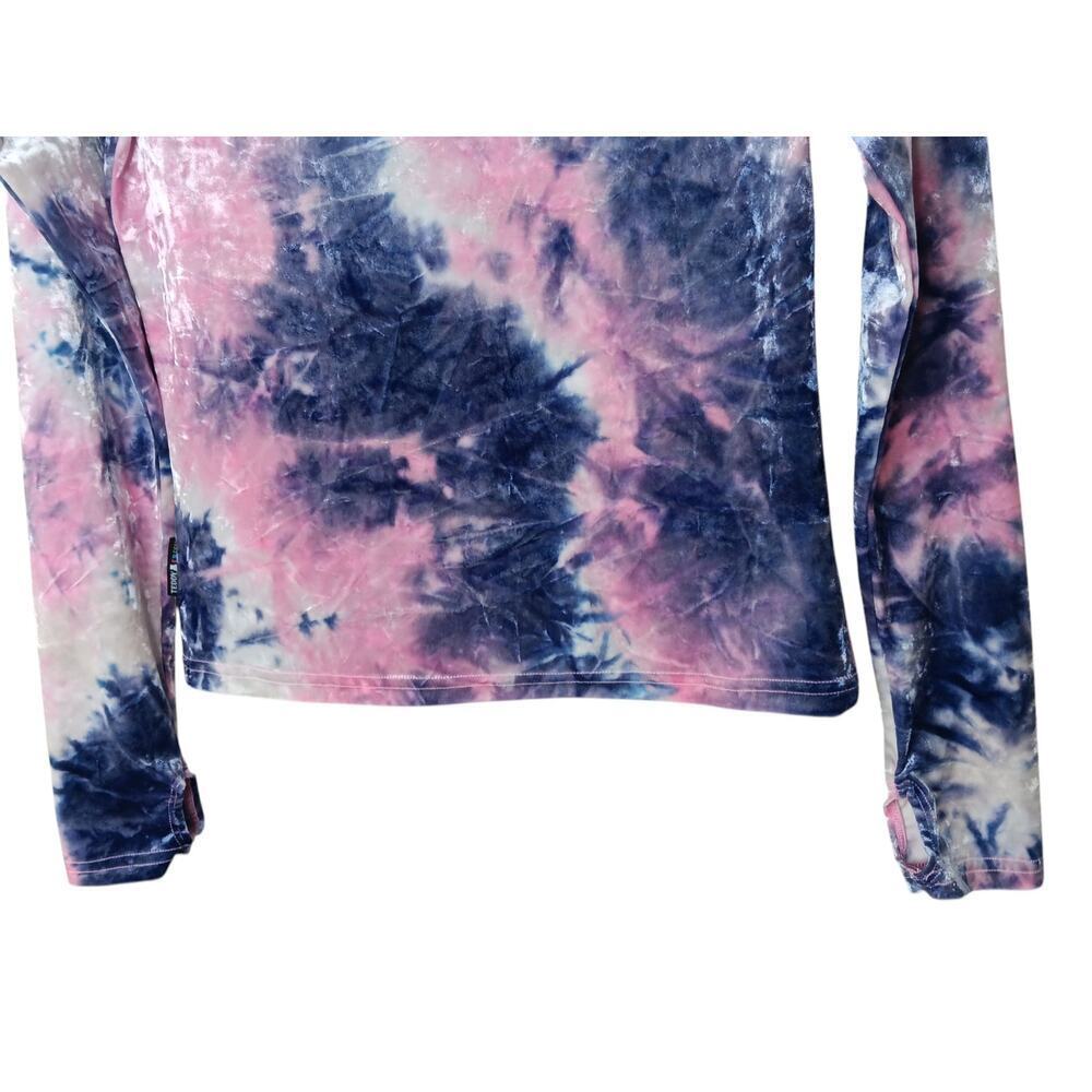 Teddy Fresh Urban Outfitters Tie Dye M NWT Velvet Long Sleeve "I Need A Hug" Top - Picture 11 of 16